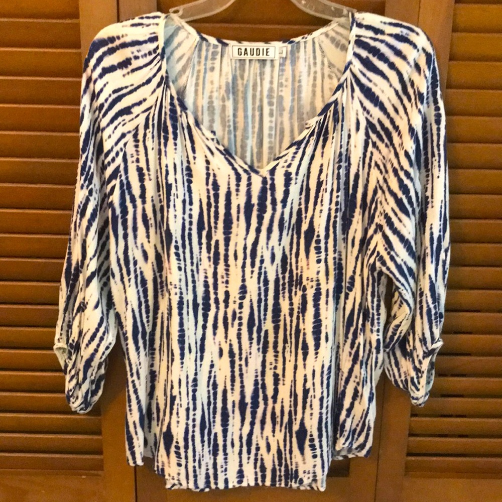 | EUC Gaudie Blue/White Striped Top - L